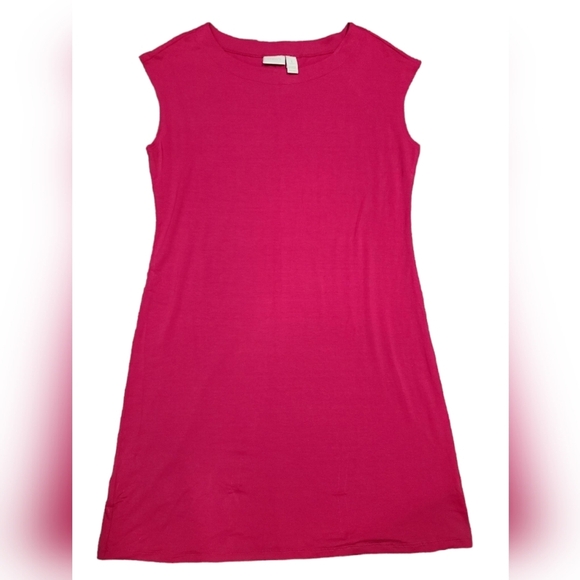 CHICO'S hot pink muumuu dress 8 - Picture 4 of 7